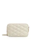 Saint Laurent Quilted Leather Camera Bag Small Leather Goods White