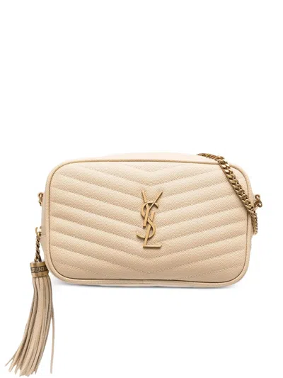 Saint Laurent Quilted Leather Crossbody Bag In Neutral