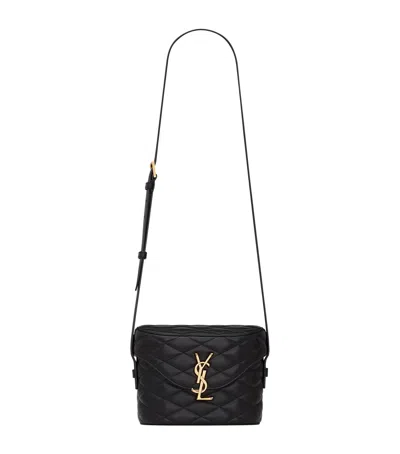 Saint Laurent Quilted Leather June Shoulder Bag In Black