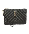Saint Laurent Quilted Leather Purse In Black