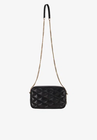 Saint Laurent Quilted Leather Shoulder Bag In Black