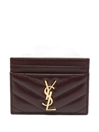 SAINT LAURENT QUILTED LOGO CARD HOLDER
