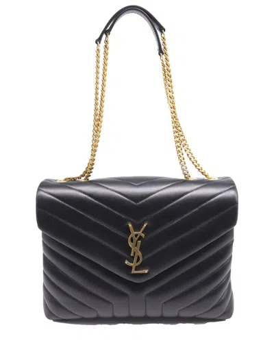 Saint Laurent Quilted Medium Loulou Bag (authentic Pre-loved) In Black