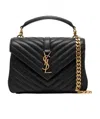 Saint Laurent College Medium In Quilted Leather Bags In Black