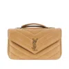 Saint Laurent Medium Loulou Quilted Leather Crossbody Bag In Sand
