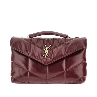 Saint Laurent Quilted Nappa Leather 'puffer Toy' Bag In Red