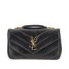 Saint Laurent Black Loulou Small Shoulder Bag In Black