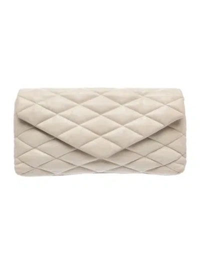 Pre-owned Saint Laurent Quilted Sade Large In Neutral
