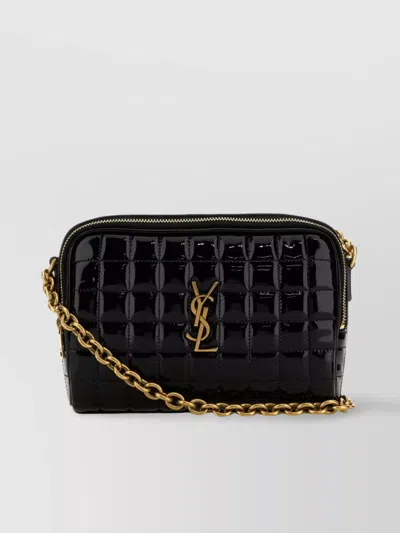 Saint Laurent Quilted Texture Chain Strap Crossbody Bag