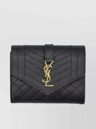 Saint Laurent Quilted Textured Purses Cardholders