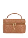 Saint Laurent Gaby Quilted Mini Tote Bag In Brown