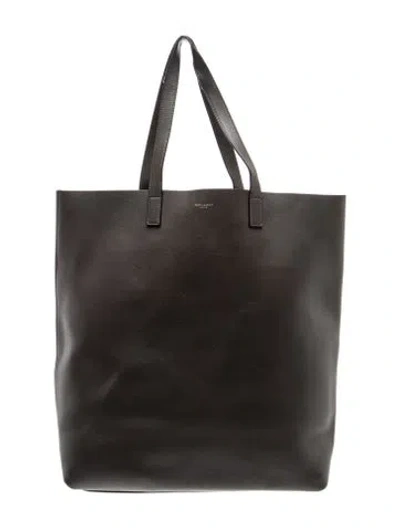 Pre-owned Saint Laurent Quilted Tote Bag Large In Gray