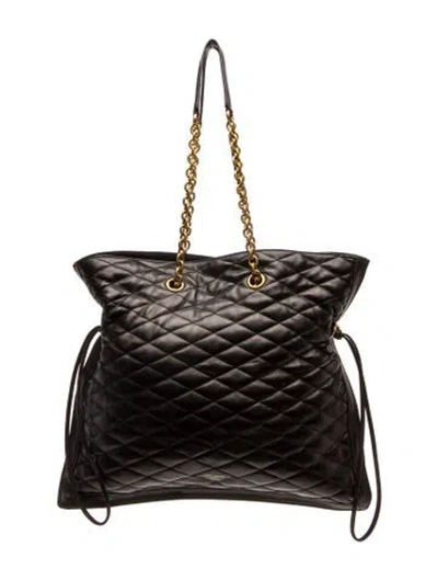 Pre-owned Saint Laurent Quilted Tote In Brown