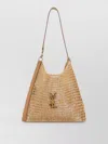 Saint Laurent Raffia And Leather Shopping Shoulder Bag