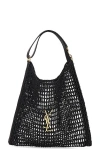 Saint Laurent Raffia Bag In Nero