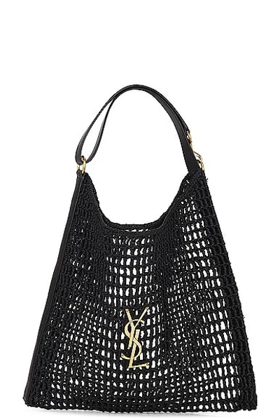 Saint Laurent Raffia Bag In Nero