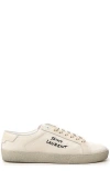 Saint Laurent Canvas Low-top Sneakers With Textured Toe Cap