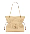 Saint Laurent Raffia Jamie Shopping Bag In Sand