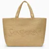 SAINT LAURENT SAINT LAURENT RAFFIA TOTE BAG WITH LOGO WOMEN