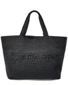 Saint Laurent Raffia Tote In Black
