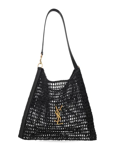 Saint Laurent Rafia Bag In Black