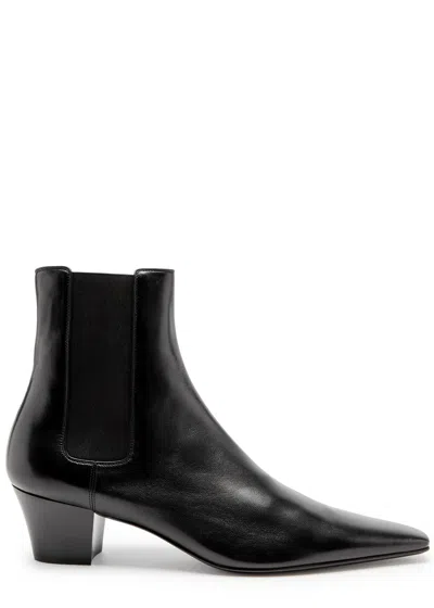 Saint Laurent Rainer 55 Leather Chelsea Boots In Black