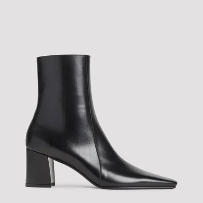 Saint Laurent Rainer 70 Leather Bootie In Black