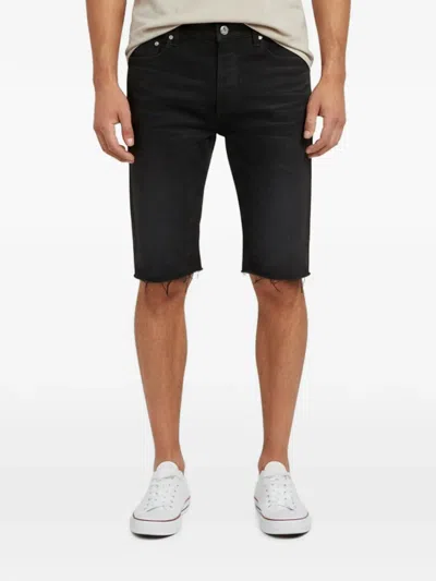 Pre-owned Saint Laurent Raw-hem Bermuda Shorts In Black