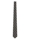Saint Laurent Diagonal Stripes Traditional Width Tie In Multi