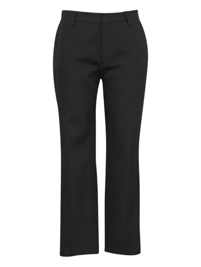 Pre-owned Saint Laurent Rear Welt-pockets Trousers In Black