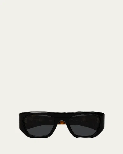 SAINT LAURENT RECTANGLE ACETATE SUNGLASSES