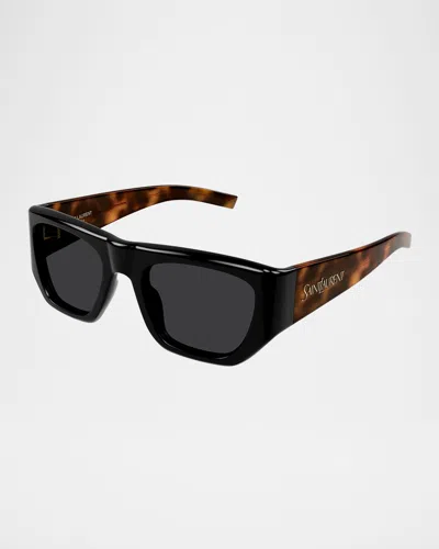 SAINT LAURENT RECTANGLE ACETATE SUNGLASSES