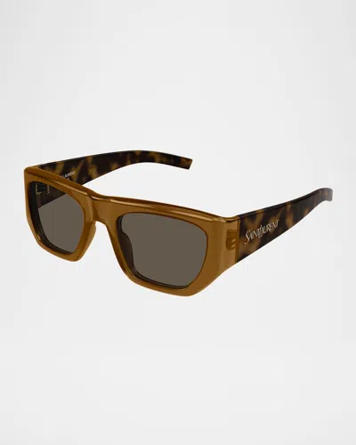 SAINT LAURENT RECTANGLE ACETATE SUNGLASSES