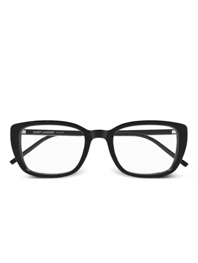 Saint Laurent Rectangle-frame Glasses In 黑色