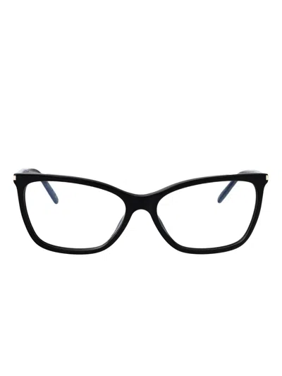 Saint Laurent Rectangle-frame Glasses In Black