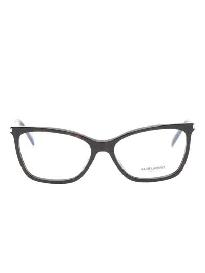 Saint Laurent Rectangle-frame Glasses In Black