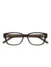 Saint Laurent Rectangle-frame Glasses In Brown
