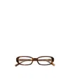 Saint Laurent Rectangle-frame Glasses In Brown