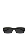 Saint Laurent Rectangle-frame Sunglasses In Black