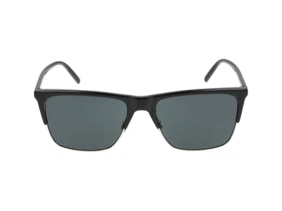 Saint Laurent Rectangle-frame Sunglasses In Gray