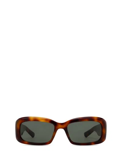 Saint Laurent Rectangle-frame Sunglasses In Brown