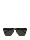 Saint Laurent Rectangle-frame Sunglasses In Brown