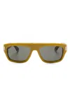 Saint Laurent Rectangle-frame Sunglasses In Brown