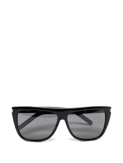 Pre-owned Saint Laurent Rectangle-frame Sunglasses In Black
