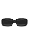 Saint Laurent Rectangle-frame Sunglasses In Black