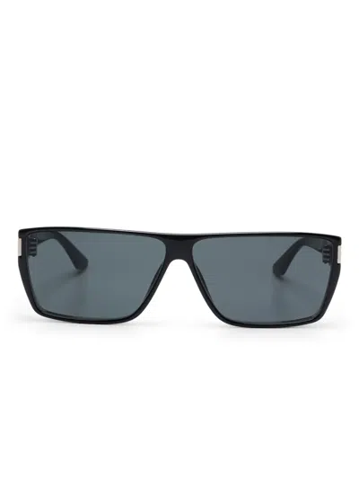 Saint Laurent Rectangle-frame Sunglasses In Black