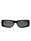 Saint Laurent Rectangle-frame Sunglasses In Black