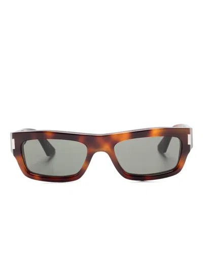 Saint Laurent Rectangle-frame Sunglasses In Multi