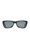 Saint Laurent Rectangle-frame Sunglasses In Black