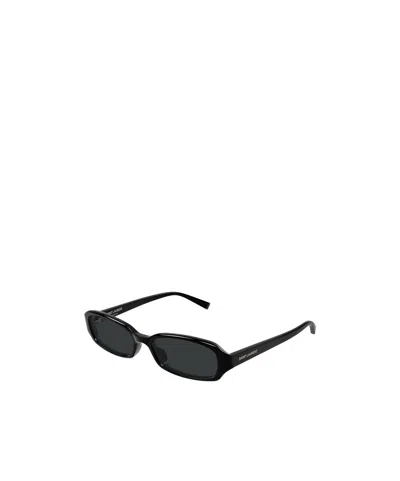 Saint Laurent Rectangle-frame Sunglasses In Black